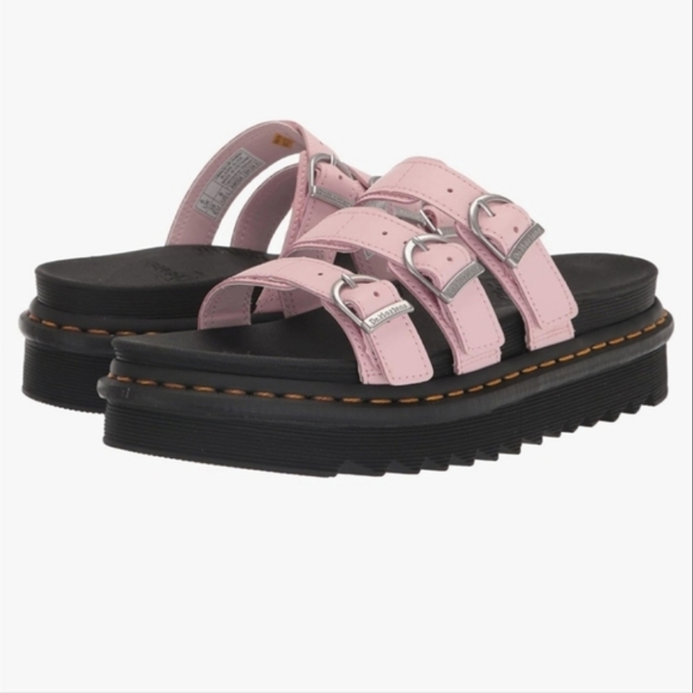 Dr Martens Blaire Pink Chunky Slides Docs Sandals Women's Size 6 - Picture 6 of 16